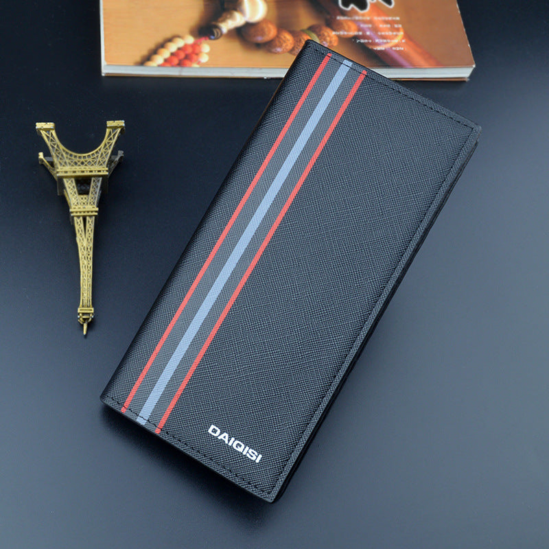Vertical Multi-Card Slot Large Capacity Men's PU Leather Wallet