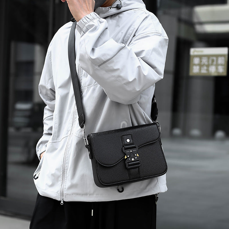 Caverton Buckle Detail Leather Crossbody Bag