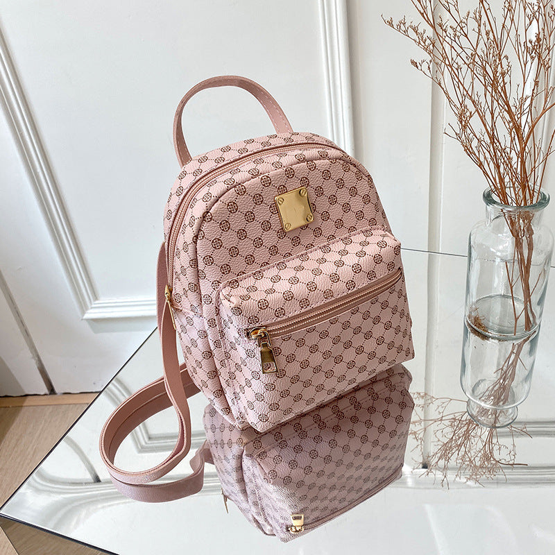 Casual Printed PU Leather Mini Backpack