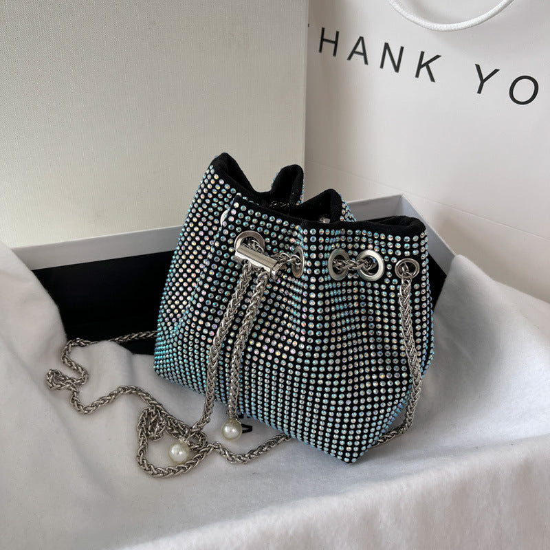 Single Shoulder Messenger Armpit Rhinestone Belt Bag