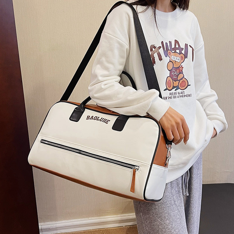 Fashion European Style Contrast Color Duffle Bag