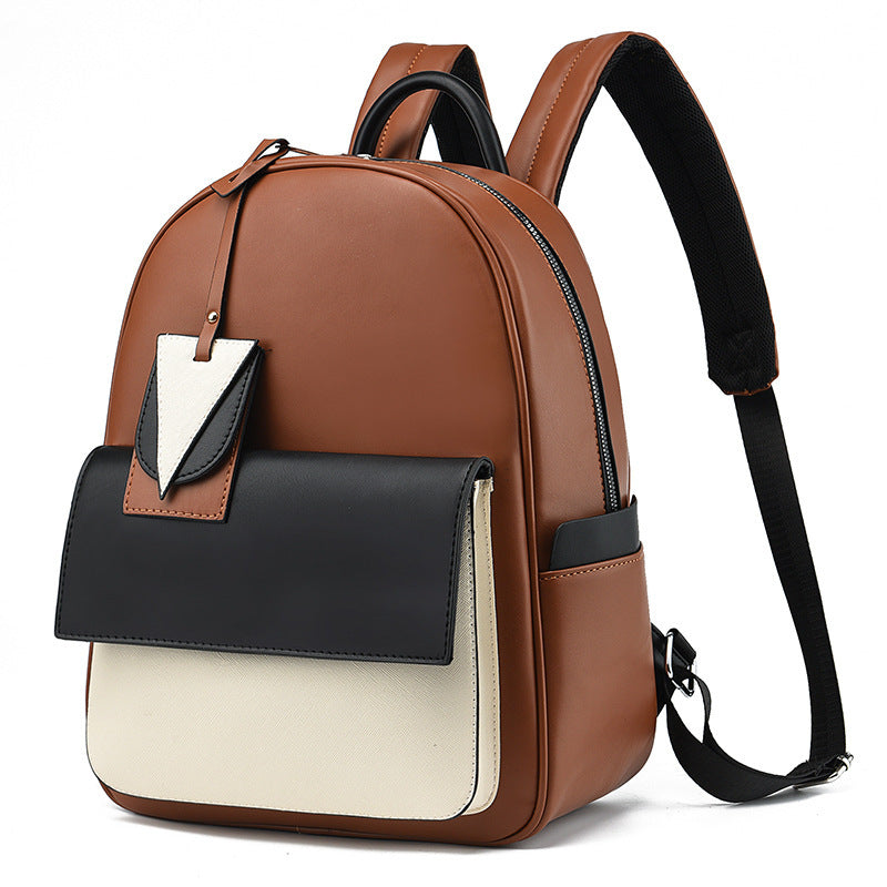 Color Block Casual Large Capacity Women's Travel Backpack