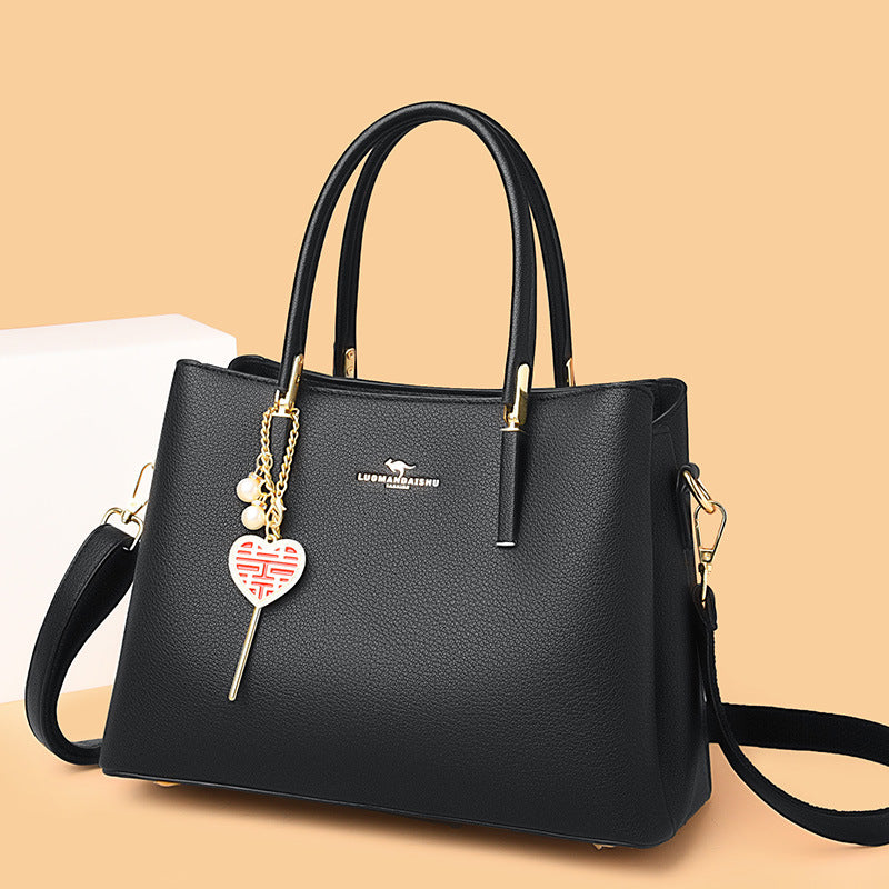 Soft PU Leather Commuter Handbag