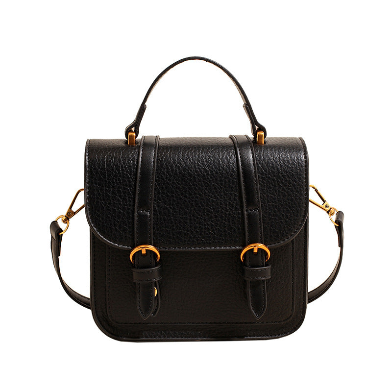 Textured Retro Small Square Crossbody Handbag