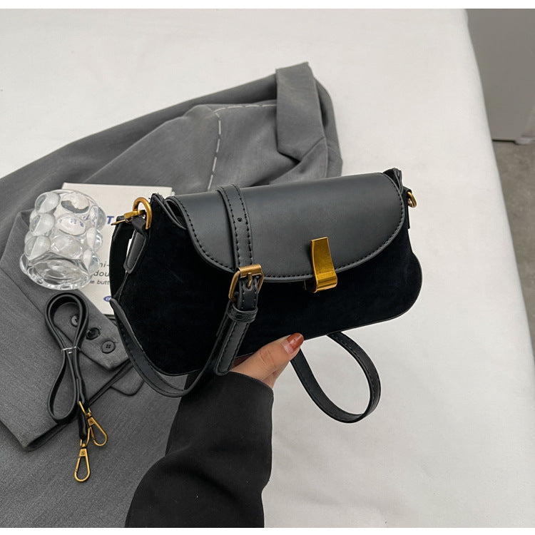Retro Velvet Frosted Small Square Crossbody Bag