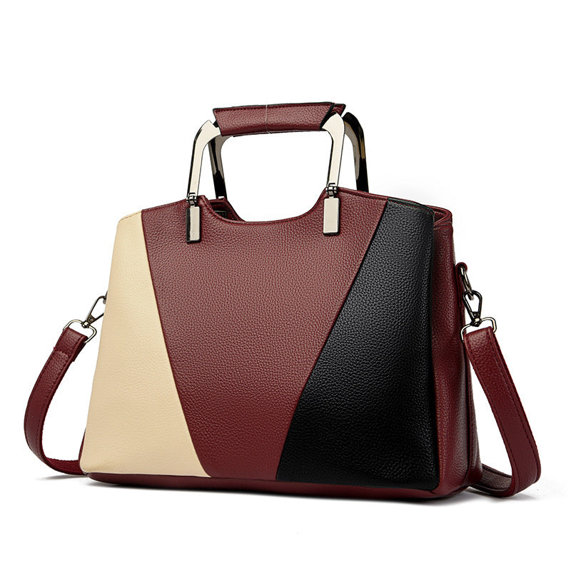 Trendy Contrast Color Women's Shoulder Bag