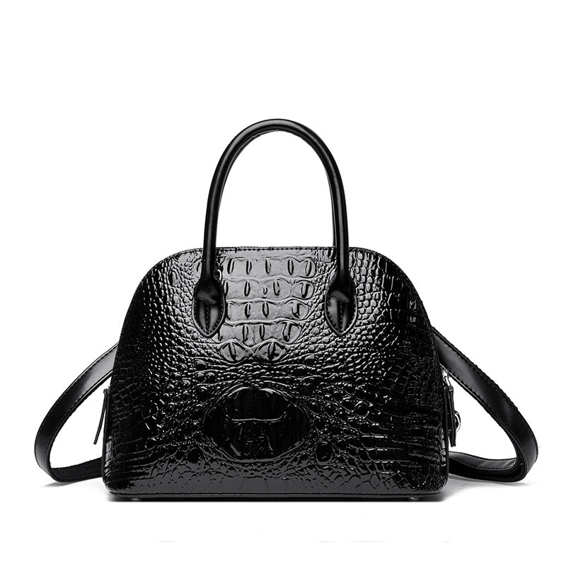 Crocodile Gloss Classic Handbag