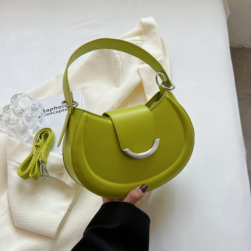 Candy Color Textured PVC Mini Underarm Bag