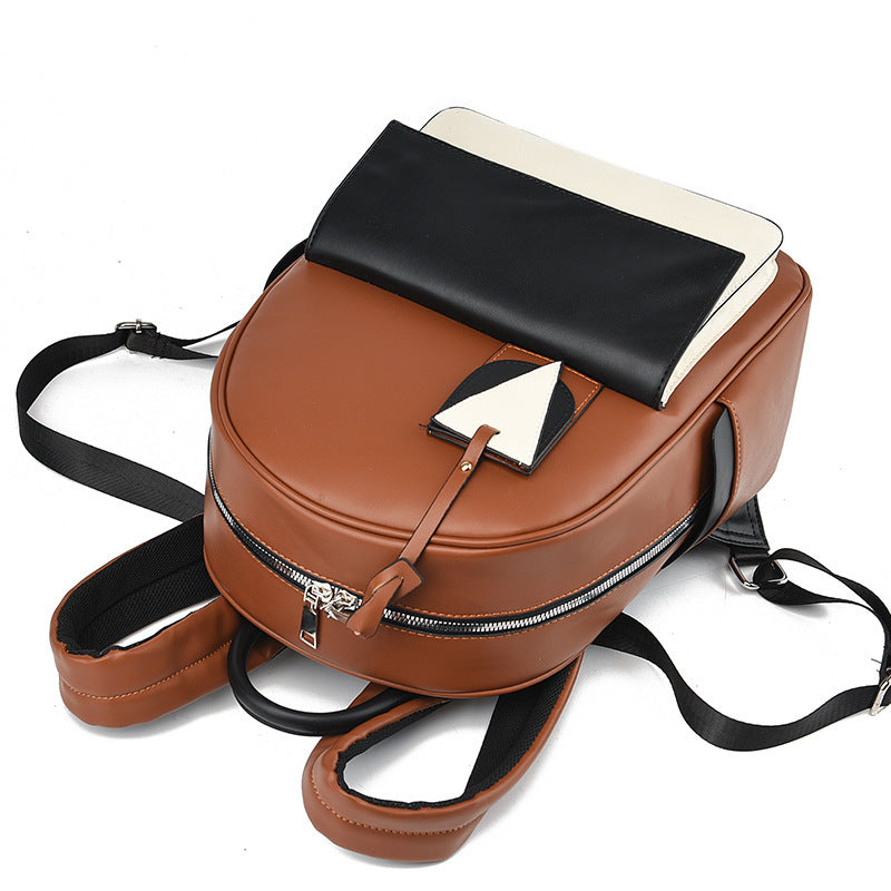 Color Block Casual Large Capacity Women's Travel Backpack