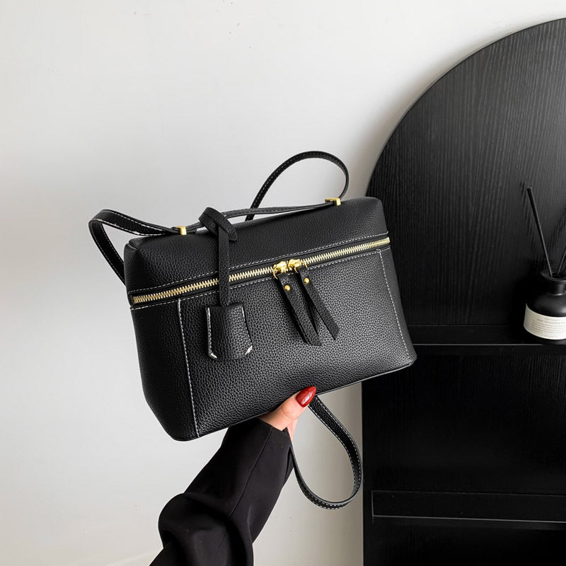 Retro Box Style One-Shoulder Messenger Bag