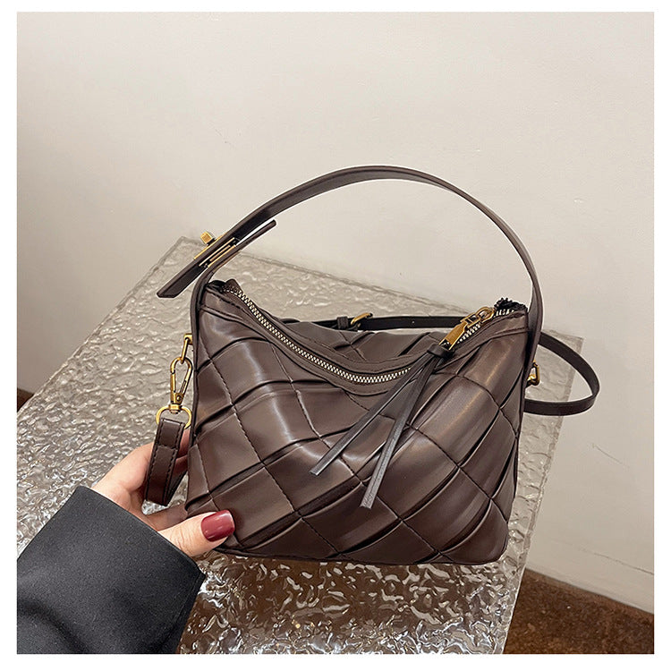 Retro Woven Small Square Crossbody Bag