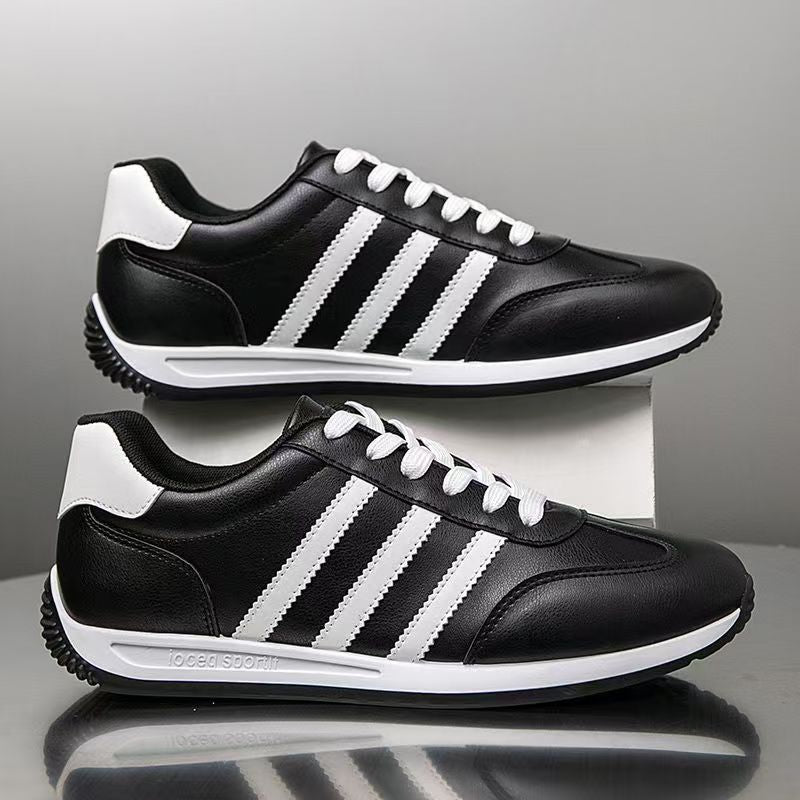 Classic Black & White Stripe Sneakers