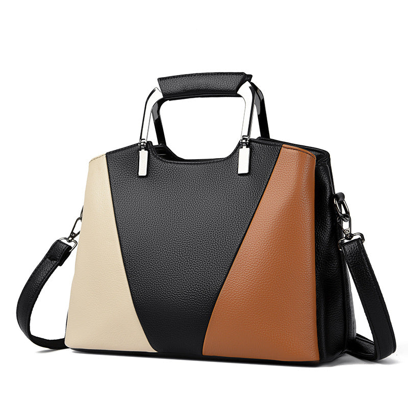 Trendy Contrast Color Women's Shoulder Bag