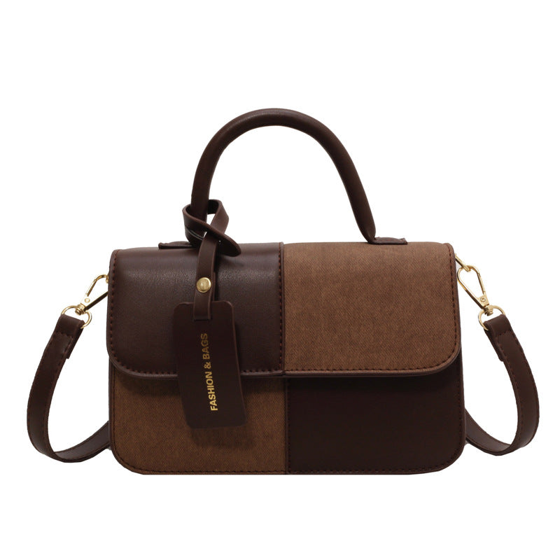 Summer Contrast Color Square Commuter Shoulder Bag