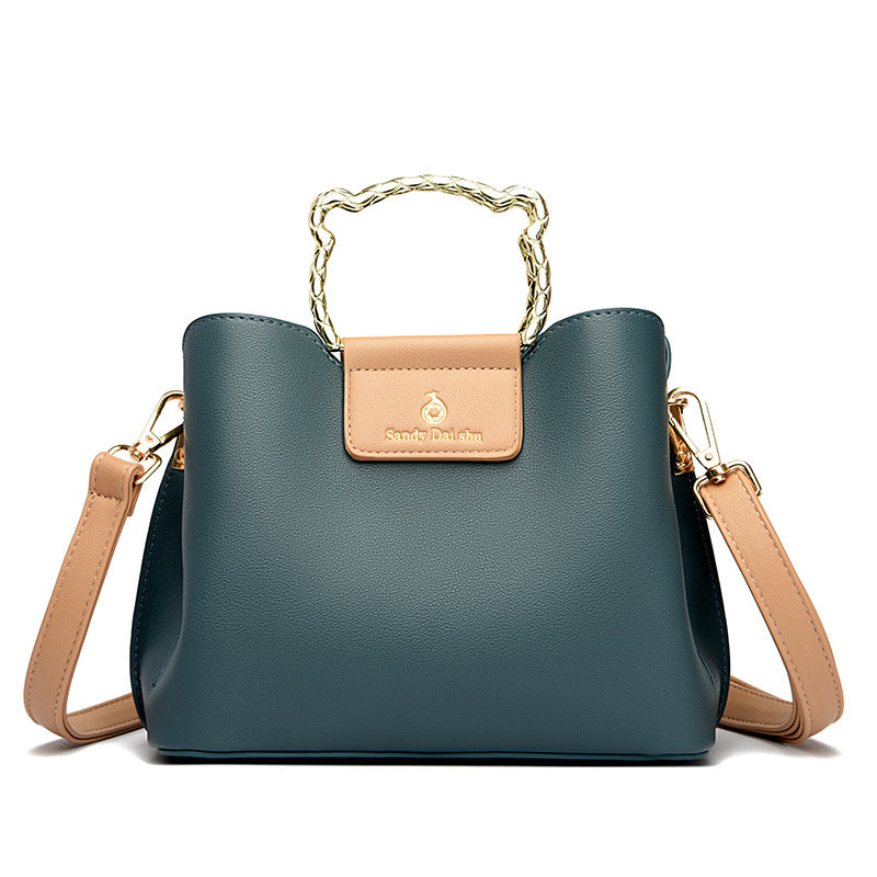 Brand Beautiful Contrast Color Women's Handbag
