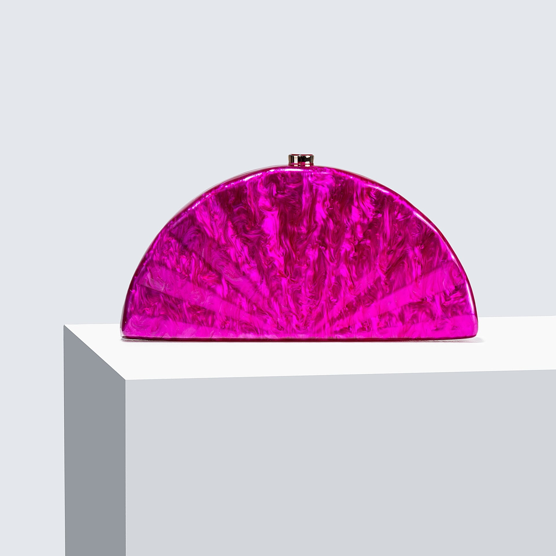 Iridescent Arc Clutch Bag