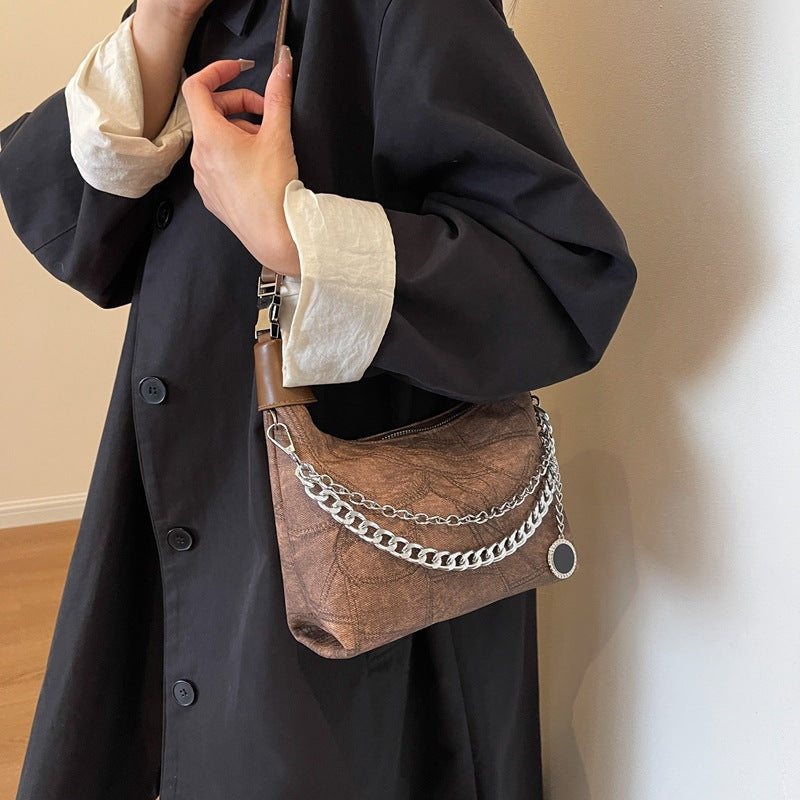 Retro Dumpling Style Handheld Shoulder Handbag