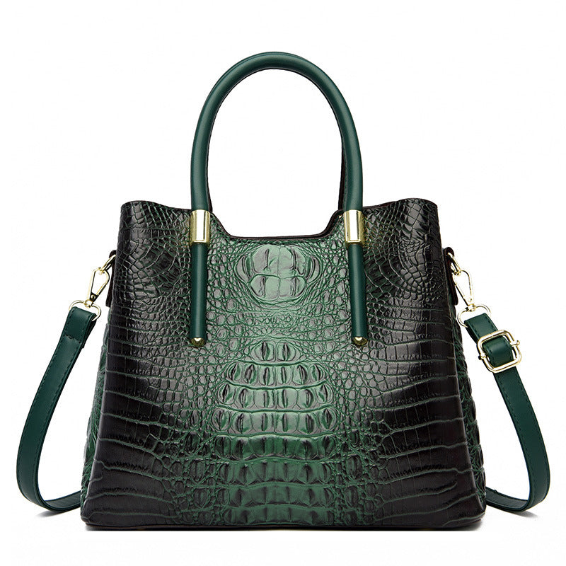 Fashionable Crocodile Pattern Women's Handbag