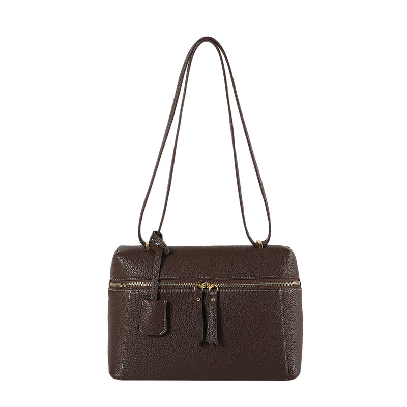 Retro Box Style One-Shoulder Messenger Bag