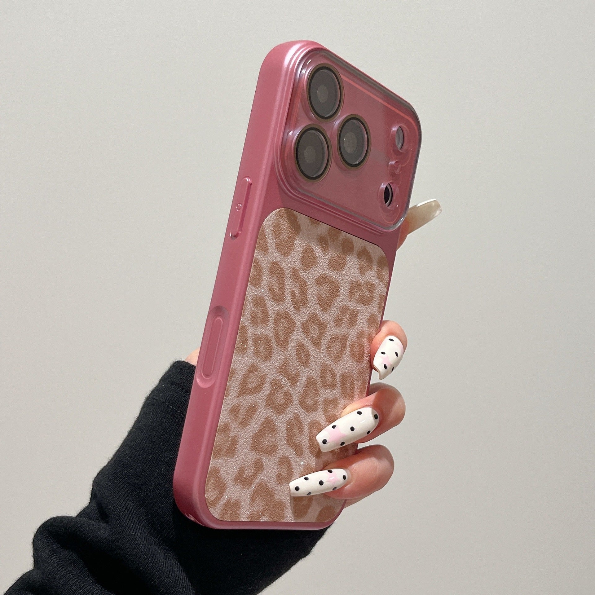 Glitter Leopard Print iPhone Case