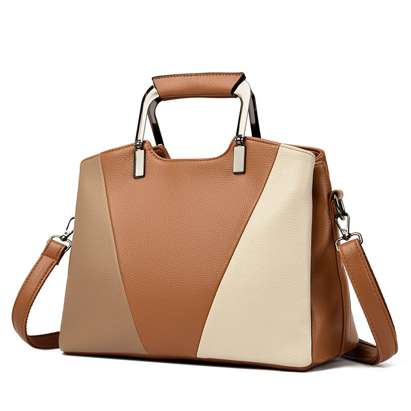 Trendy Contrast Color Women's Shoulder Bag