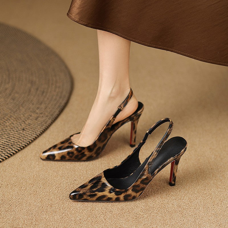 Leopard Pointed Stiletto Heels