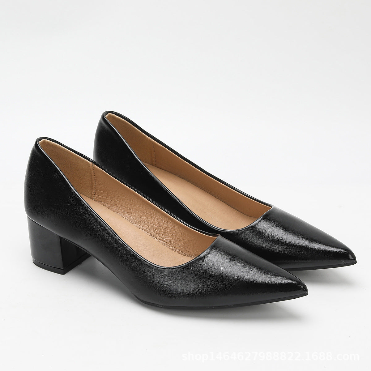 Women Modern Minimalist Pointed Toe Block Heels