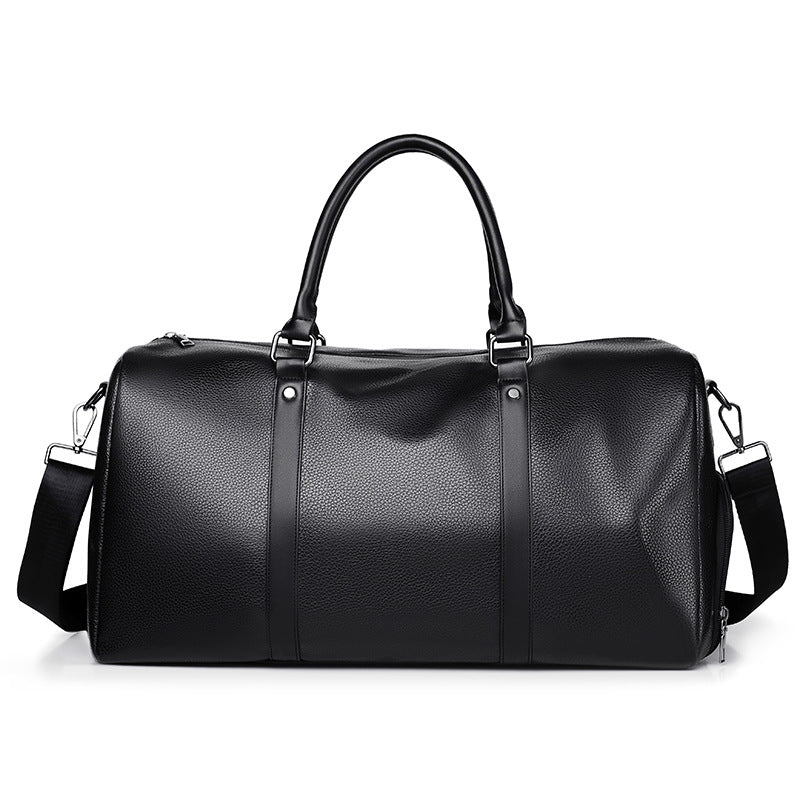 Men's fashion fitness duffle bag featuring wet and dry compartments