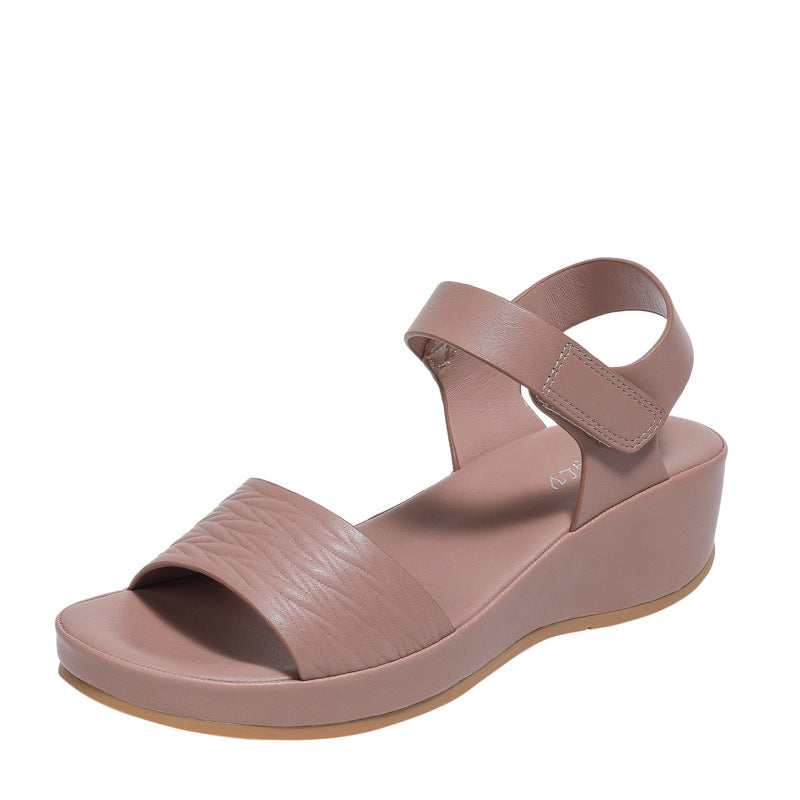Modern Textured Wedge Sandals for Women