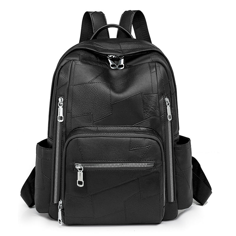 Style Large Capacity Women's Soft Leather Backpack