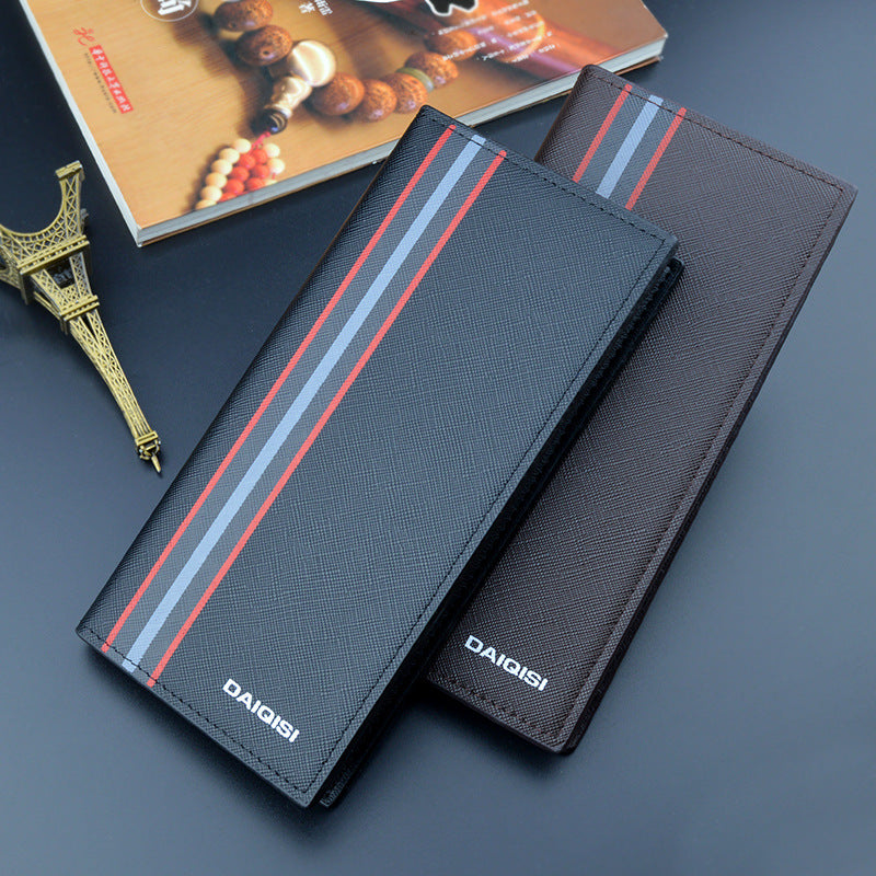 Vertical Multi-Card Slot Large Capacity Men's PU Leather Wallet