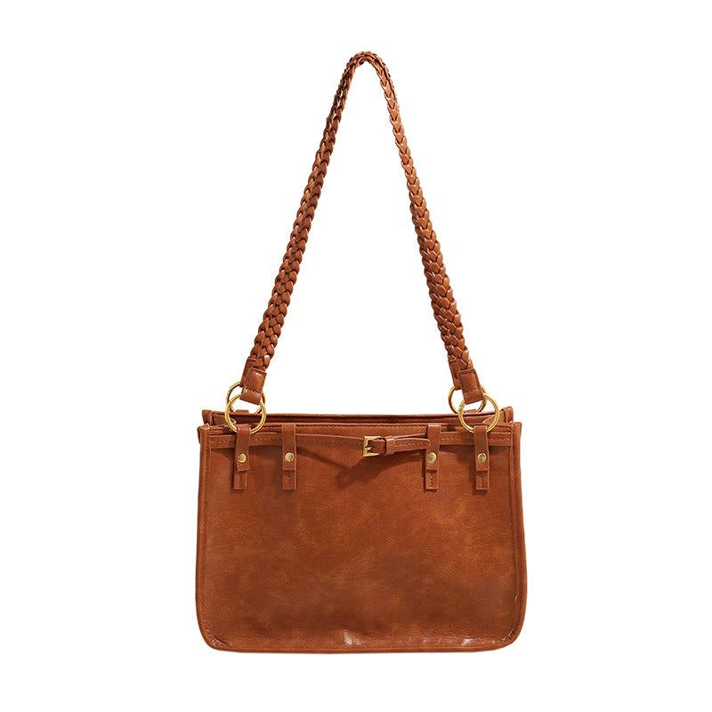 Retro Large Capacity Commuter Shoulder Tote
