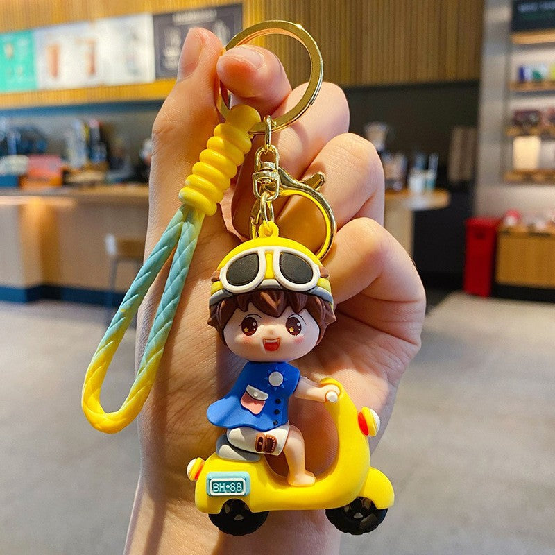Scooter Girl Epoxy Bag Charm