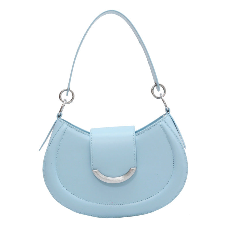 Candy Color Textured PVC Mini Underarm Bag