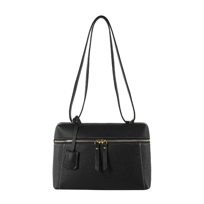 Retro Box Style One-Shoulder Messenger Bag