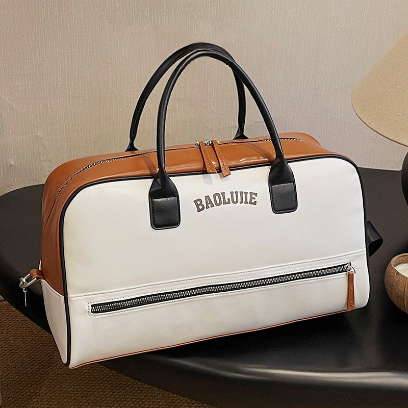 Fashion European Style Contrast Color Duffle Bag