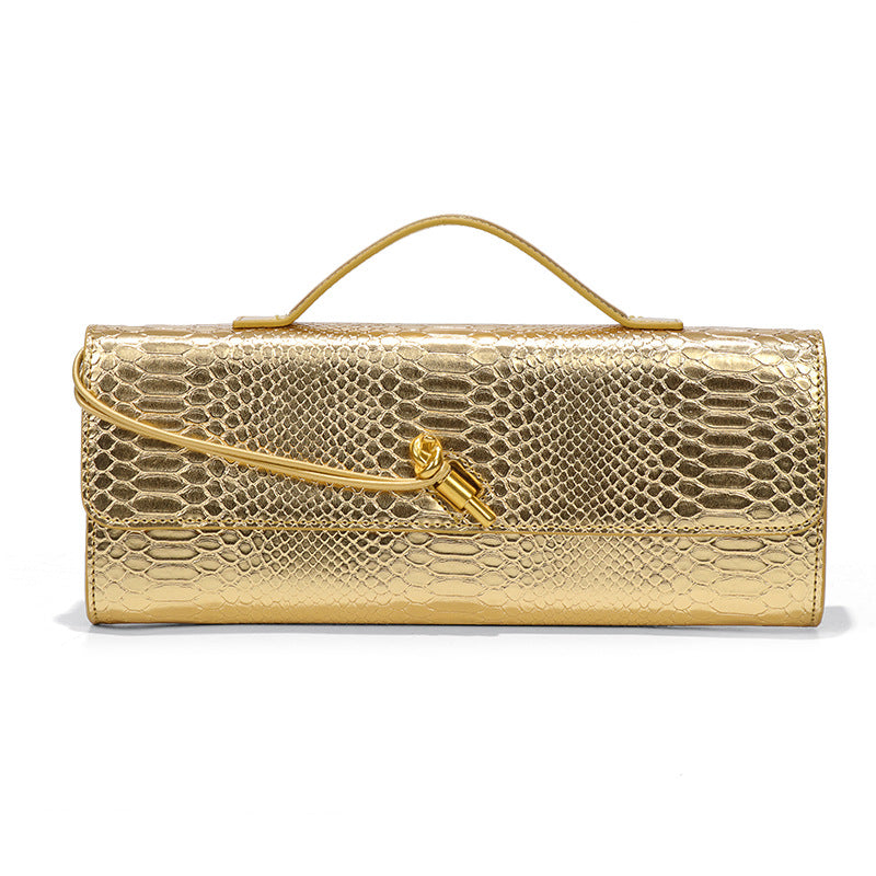 Bordeaux Croc Texture Structured Handbag