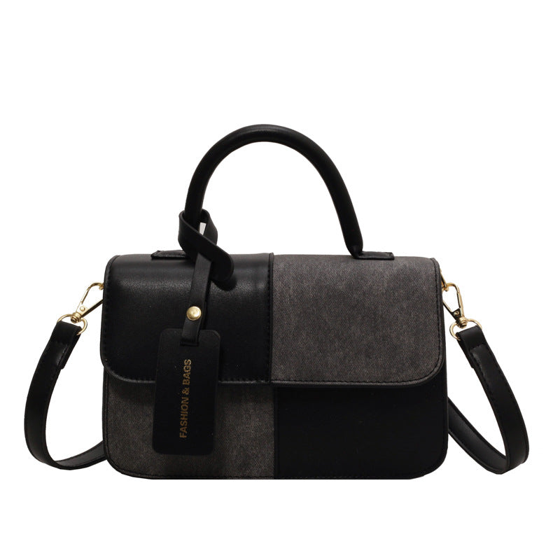 Summer Contrast Color Square Commuter Shoulder Bag