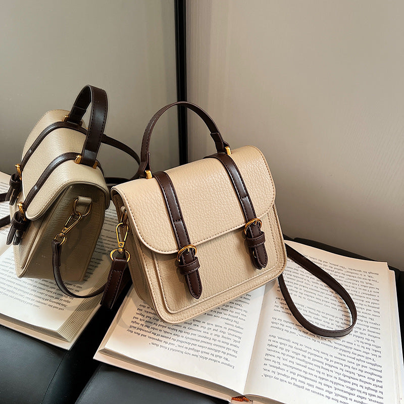 Textured Retro Small Square Crossbody Handbag