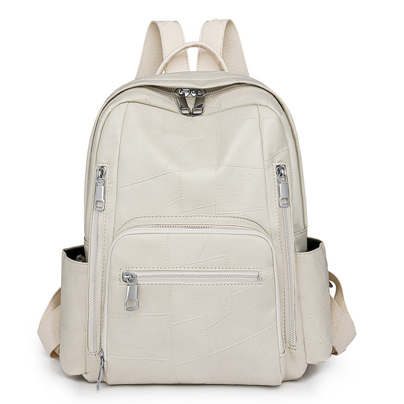 Style Large Capacity Women's Soft Leather Backpack