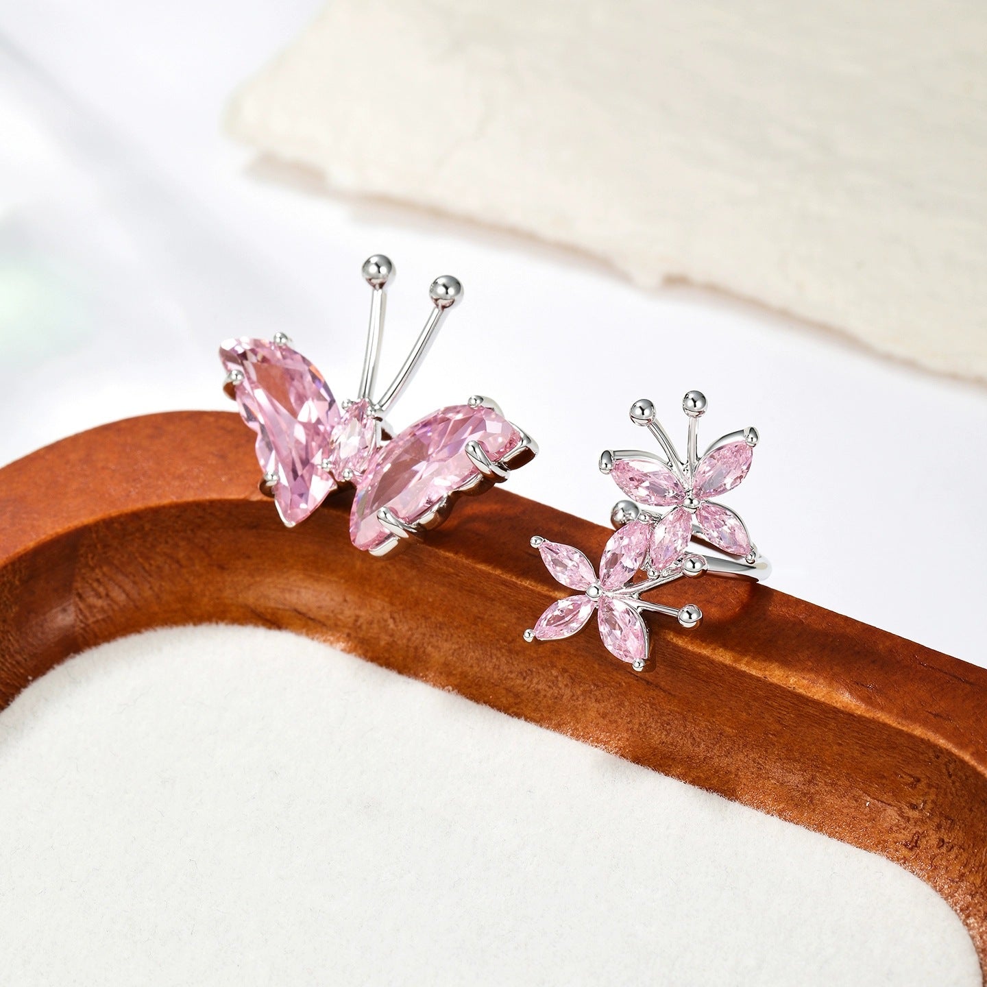 Pink Sweet & Cool Spicy Girl Stud Earrings