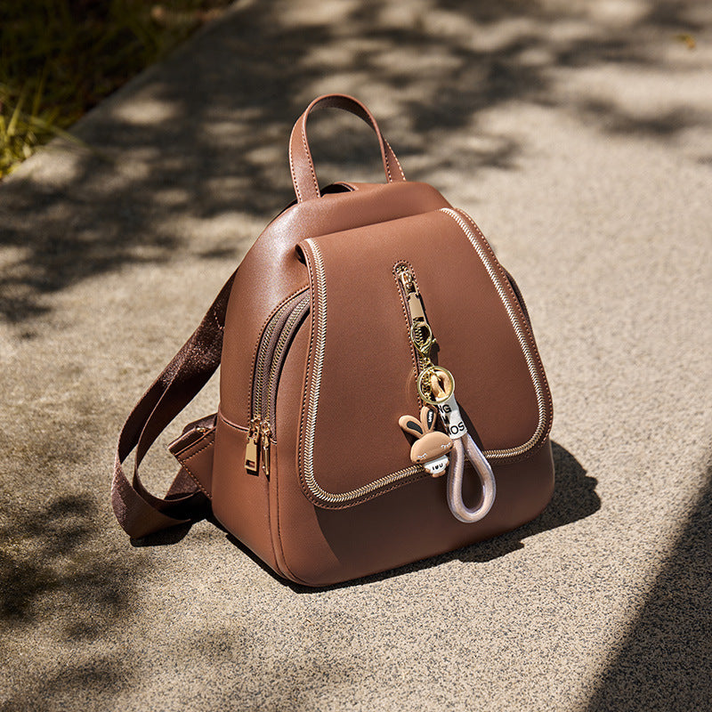 Nalandu Genuine Leather College Ladies Backpack