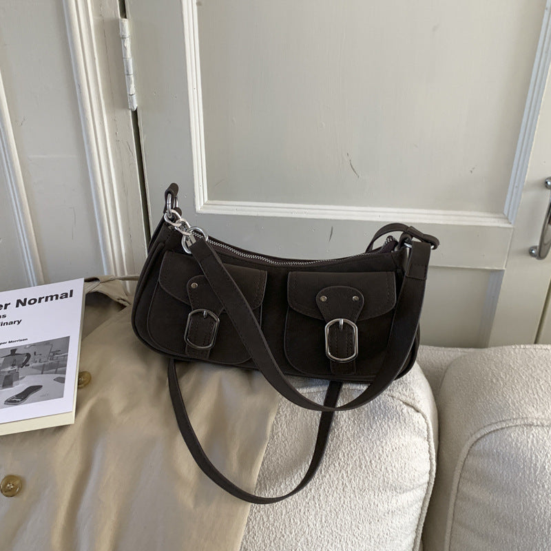 Retro Chic Women’s Baguette Shoulder Bag