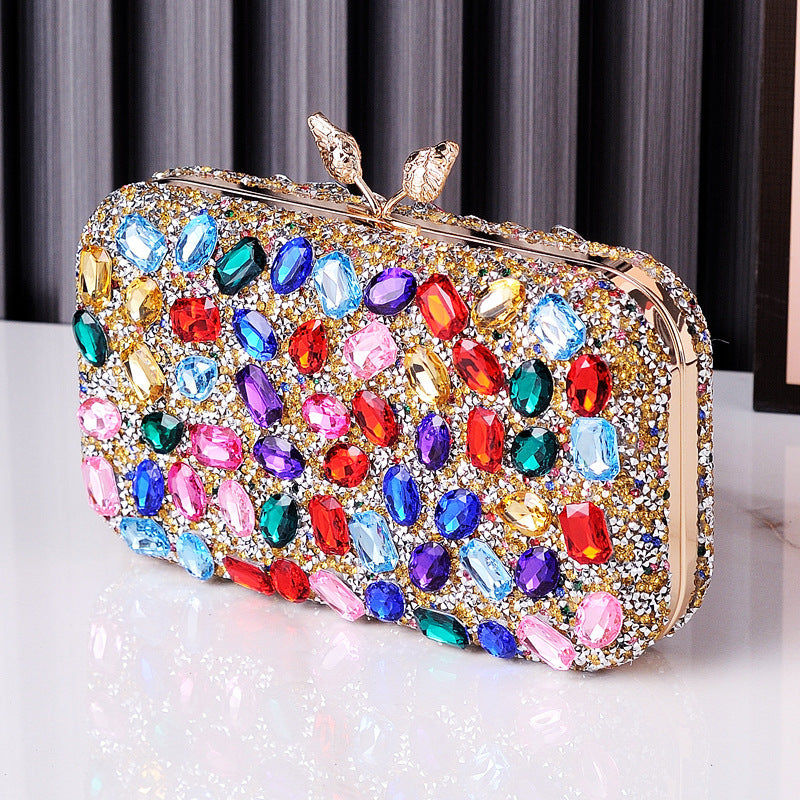 Colored Resin Diamond Evening Clutch