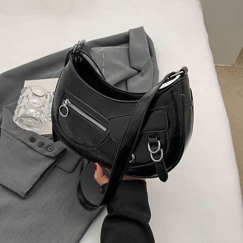 Saddle Style Casual Crossbody Shoulder Bag