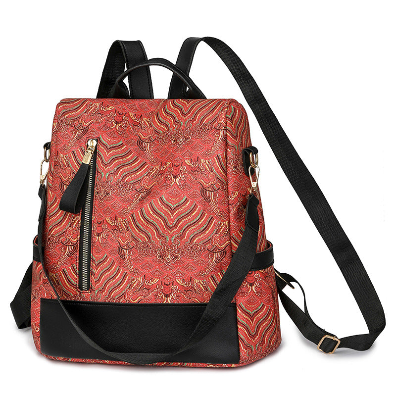 National Style Large Capacity Anti-Theft Backpack