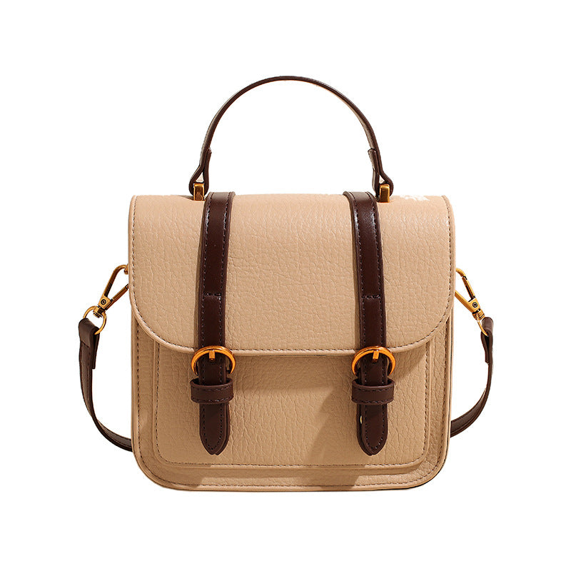 Textured Retro Small Square Crossbody Handbag