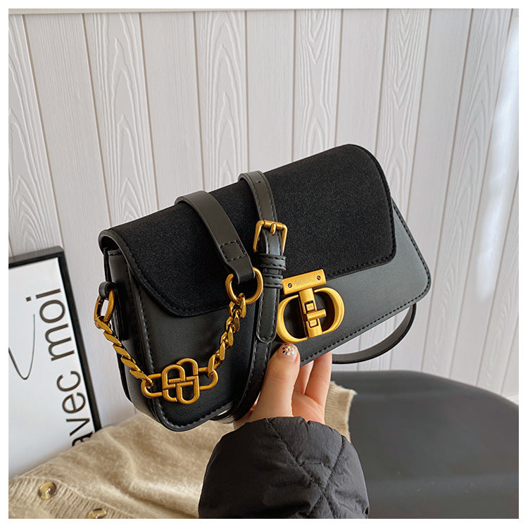 Frosted Velvet Chain Retro Armpit Shoulder Bag