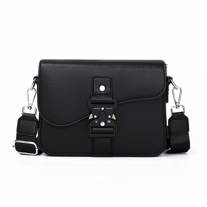 Caverton Buckle Detail Leather Crossbody Bag