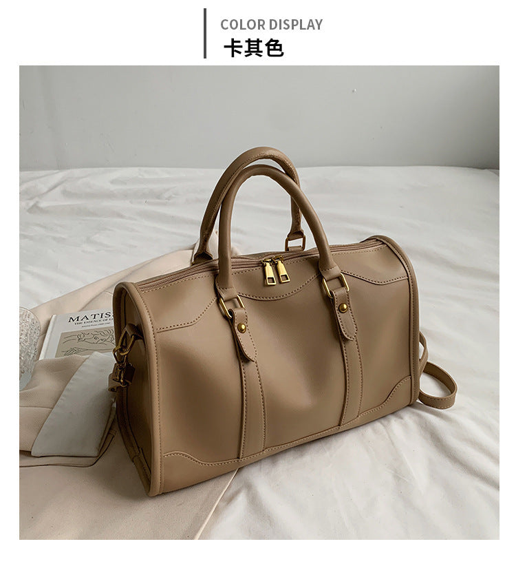 Trendy  Solid Color Pillow Duffle Shoulder Bag